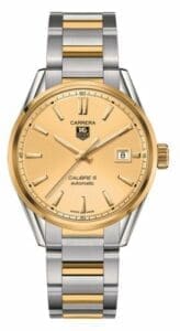 TAG Heuer Carrera Calibre 5 39 Stainless Steel / Yellow Gold / Champagne / Bracelet WAR215A.BD0783