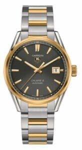 TAG Heuer Carrera Calibre 5 39 Stainless Steel / Yellow Gold / Grey / Bracelet WAR215C.BD0783
