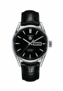 TAG Heuer Carrera Calibre 5 Day Date Stainless Steel / Black / Alligator WAR201A.FC6266