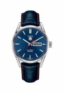 TAG Heuer Carrera Calibre 5 Day Date Stainless Steel / Blue / Alligator WAR201P.FC6485