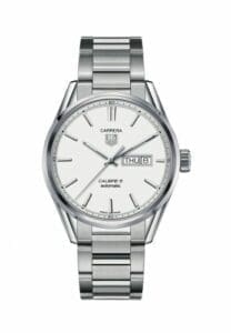 TAG Heuer Carrera Calibre 5 Day Date Stainless Steel / Silver / Bracelet WAR201B.BA0723