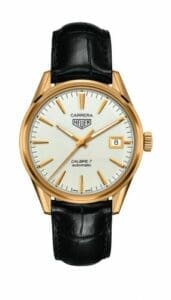 TAG Heuer Carrera Calibre 7 39 Yellow Gold / Silver / Alligator WAR2140.FC8159