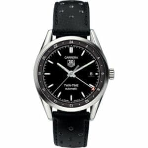 TAG Heuer Carrera Calibre 7 Twin Time Stainless Steel / Black / Strap WV2115.FC6182