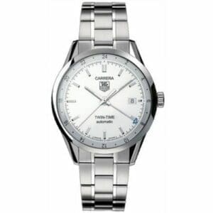 TAG Heuer Carrera Calibre 7 Twin Time Stainless Steel / Silver / Bracelet WV2116.BA0787