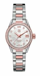 TAG Heuer Carrera Calibre 9 28 Stainless Steel / Rose Gold / Diamond / MOP - Diamond / Bracelet WAR2453.BD0772