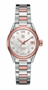 TAG Heuer Carrera Calibre 9 28 Stainless Steel / Rose Gold / MOP - Diamond / Bracelet WAR2452.BD0772