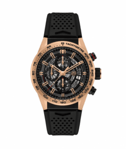 TAG Heuer Carrera Calibre Heuer 01 43 Rose Gold / Skeleton / Rubber CAR205B.FT6087