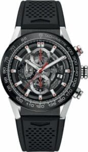 TAG Heuer Carrera Calibre Heuer 01 43 Stainless Steel / Black Ceramic / Skeleton / Rubber CAR201V.FT6046