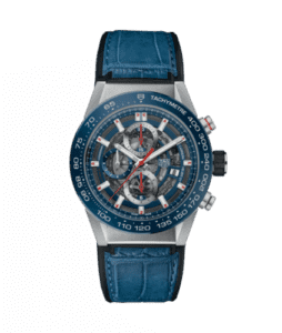 TAG Heuer Carrera Calibre Heuer 01 43 Stainless Steel / Blue Ceramic / Alligator CAR201T.FC6406