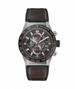 TAG Heuer Carrera Calibre Heuer 01 43 Stainless Steel / Brown Ceramic / Alligator CAR201U.FC6405