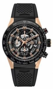TAG Heuer Carrera Calibre Heuer 01 45 Rose Gold / Ceramic / Skeleton / Rubber CAR2A5A.FT6044