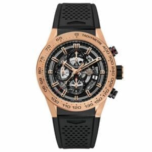 TAG Heuer Carrera Calibre Heuer 01 45 Rose Gold / Skeleton / Rubber CAR2A5B.FT6044