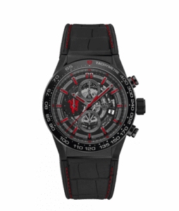 TAG Heuer Carrera Calibre Heuer 01 45 Stainless Steel / Skeleton / Alligator / Manchester United CAR2A1J.FC6400