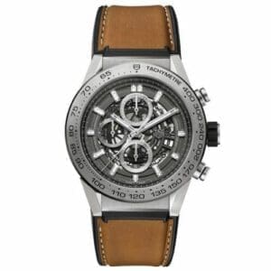 TAG Heuer Carrera Calibre Heuer 01 45 Titanium / Grey Phantom / Barenia CAR2A8A.FT6072