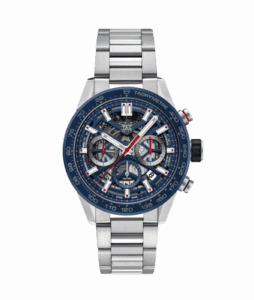 TAG Heuer Carrera Calibre Heuer 02 43 Stainless Steel / Blue Ceramic / Skeleton / Bracelet CBG2011.BA0662