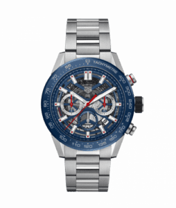 TAG Heuer Carrera Calibre Heuer 02 45 Stainless Steel / Blue Ceramic / Skeleton / Bracelet CBG2A11.BA0654