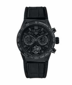 TAG Heuer Carrera Calibre Heuer 02T 45 Chronograph Tourbillon Titanium / Ceramic / Alligator / Black Phantom CAR5A8Z.FC6377