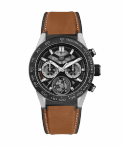 TAG Heuer Carrera Calibre Heuer 02T 45 Chronograph Tourbillon Titanium / Ceramic / Calf CAR5A8Y.FT6072