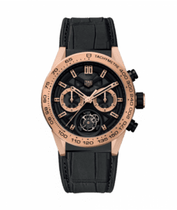 TAG Heuer Carrera Calibre Heuer 02T 45 Chronograph Tourbillon Titanium / Rose Gold / Alligator CAR5A5Z.FC6377