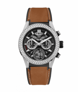TAG Heuer Carrera Calibre Heuer 02T 45 Chronograph Tourbillon Titanium / Stainless Steel / Diamond / Calf CAR5A80.FT6072
