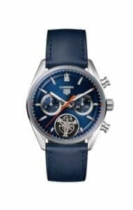 TAG Heuer Carrera Chronograph Tourbillon Glass Box Stainless Steel / Blue CBS5010.FC6527