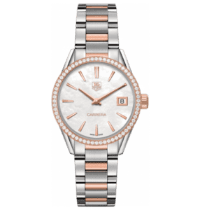 TAG Heuer Carrera Lady Quartz 32 Stainless Steel / Rose Gold / Diamond / MOP / Bracelet WAR1353.BD0779