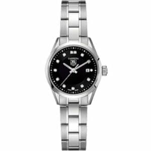 TAG Heuer Carrera Quartz 27 Stainless Steel / Black - Diamond / Bracelet WV1410.BA0793