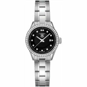 TAG Heuer Carrera Quartz 27 Stainless Steel / Diamond / Black - Diamond / Bracelet WV1412.BA0793