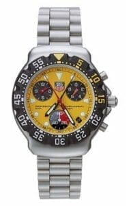 TAG Heuer Formula 1 Chronograph Quartz Stainless Steel / Yellow / Bracelet CA1213.BA0493