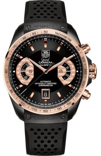 TAG Heuer Grand Carrera Calibre 17 RS2 43 PVD / Red Gold / Black / Rubber CAV518E.FT6016