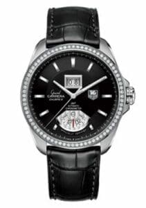 TAG Heuer Grand Carrera Calibre 8 RS Grande Date GMT Stainless Steel - Diamond / Black / Alligator WAV5115.FC6225