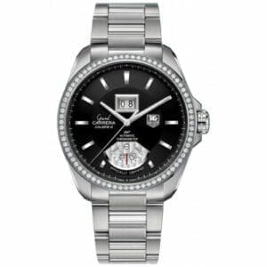 TAG Heuer Grand Carrera Calibre 8 RS Grande Date GMT Stainless Steel - Diamond / Black / Bracelet WAV5115.BA0901