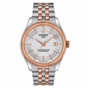 Tissot Ballade Powermatic 80 41 Stainless Steel / Rose Gold PVD / Silver / Bracelet T108.408.22.037.01