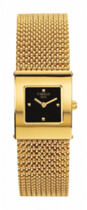Tissot Bellflower Square Yellow Gold / Black / Bracelet T73.3.321.51