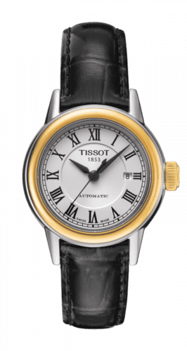 Tissot Carson Automatic 29.5 Stainless Steel / Yellow Gold PVD / Silver / Strap T085.207.26.013.00