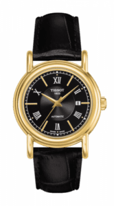 Tissot Carson Automatic 29.7 Yellow Gold / Black / Strap T907.007.16.058.00
