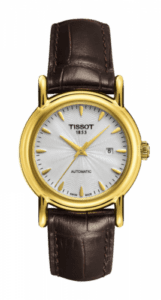 Tissot Carson Automatic 29.7 Yellow Gold / Silver / Strap T907.007.16.031.00