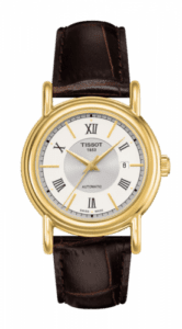 Tissot Carson Automatic 29.7 Yellow Gold / Silver / Strap T907.007.16.038.00