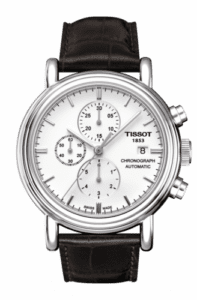 Tissot Carson Chronograph Automatic 42 Stainless Steel / White / Strap T068.427.16.011.00