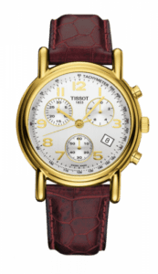 Tissot Carson Chronograph Quartz 39.7 Yellow Gold / Silver / Strap T71.3.442.32