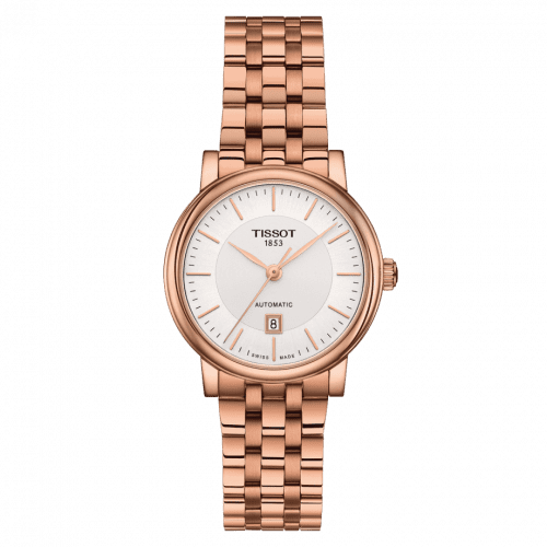 Tissot Carson Premium Automatic 30 Rose Gold PVD / Silver / Bracelet T122.207.33.031.00