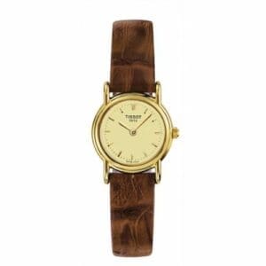 Tissot Carson Quartz 22 Yellow Gold / Champagne / Strap T71.3.130.21