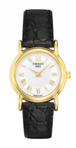 Tissot Carson Quartz 26.8 Yellow Gold / Silver / Strap T71.3.129.13