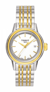 Tissot Carson Quartz 29.7 Stainless Steel / Yellow Gold PVD / White / Bracelet T085.210.22.011.00