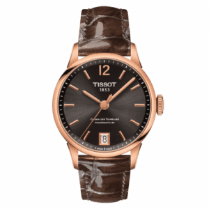 Tissot Chemin Des Tourelles Powermatic 80 32 Rose Gold PVD / Brown / Strap T099.207.36.447.00