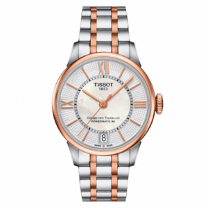 Tissot Chemin Des Tourelles Powermatic 80 32 Stainless Steel / Rose Gold PVD / MOP / Bracelet T099.207.22.118.02