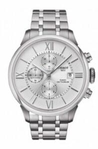 Tissot Chemin des Tourelles Automatic Chronograph Stainless Steel / Silver / Bracelet T099.427.11.038.00