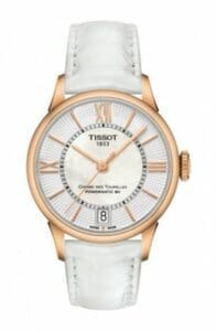 Tissot Chemin des Tourelles Powermatic 32 Rose Gold PVD / MOP / Strap T099.207.36.118.00