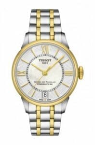 Tissot Chemin des Tourelles Powermatic 32 Stainless Steel / Yellow Gold PVD / MOP / Bracelet T099.207.22.118.00