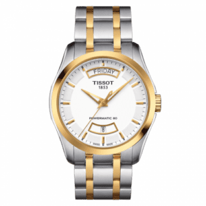 Tissot Couturier Powermatic 80 39 Stainless Steel / Yellow Gold PVD / White / Bracelet T035.407.22.011.01